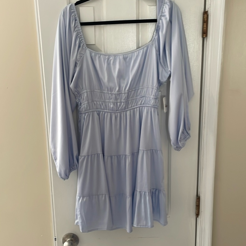 Altar’d state pale blue short dress size large
